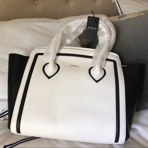 Furla College Large North/ South Tote Petalo/Onyx